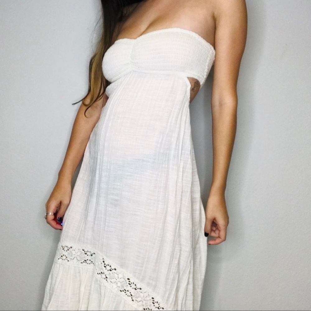 O’Neil strapless midi dress